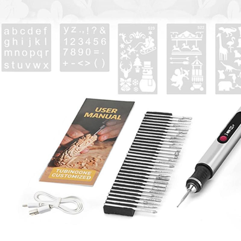 Portable Engraving Pen Featurings High Power Motor Adjustable Gear for Detailed Works On Multiple Materials