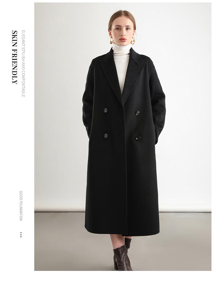 Women's Double-Sided Wool Blend Belted Overcoat for Autumn/Winter 2024
