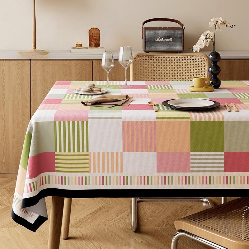 Geometric Light Luxury Dining Tablecloth Waterproof And Oil Proof Tablecloth Rectangular Dining Table And Coffee Table Dustproof