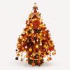 Mini Tabletop DIY Beaded Christmas Tree Craft Kit, Handmade Glass Bead Holiday Decor with Light String