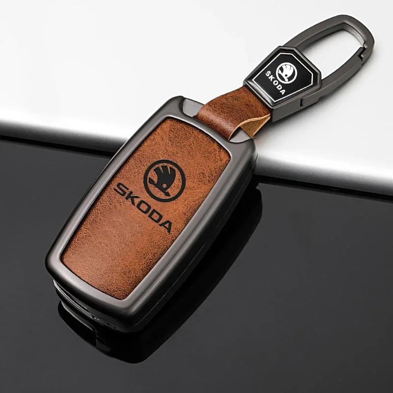 Car Sticker 2025 New Car Flip Remote Key Fob Case Cover Protector Shell For Skoda Octavia A5 A7 Fabia Superb Kodiaq Karoq Auto K