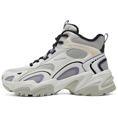 Sport Lifestyle Series Comfortable Versatile High-Top Casual Shoes Women Sneakers White Gray 168022-WGY