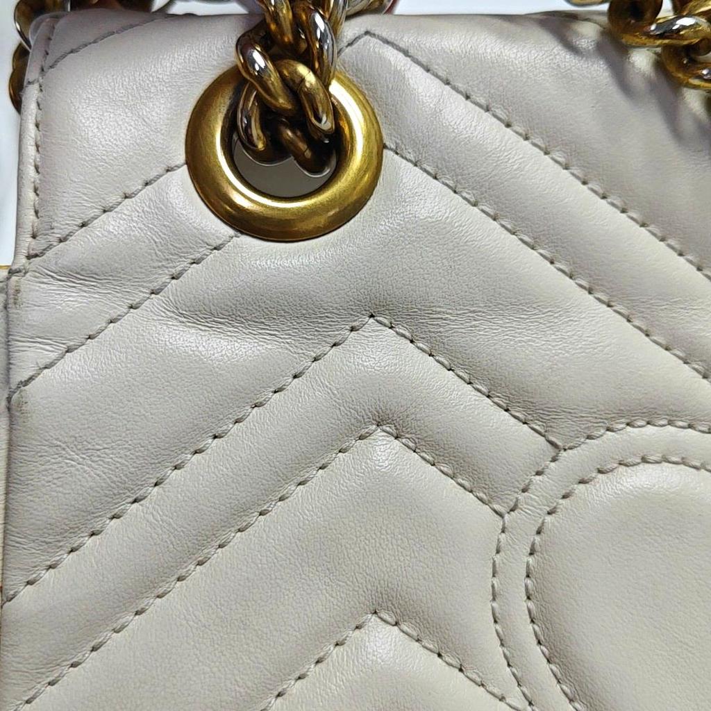 [Pre-Owned] Gucci GG Marmont Matelassé Mini Bag 'White' - Very Good #1X5VKQF