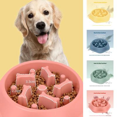 Köpek Maması Kaseleri Yavaş Yemleme 1.5 Su Bardağı Yavaş Yemleme Küçük Orta Irk Yavru Köpek Kasesi Hızlı Yiyen Köpekler için Yemek Yemeyi Yavaşlatıcı Labirent