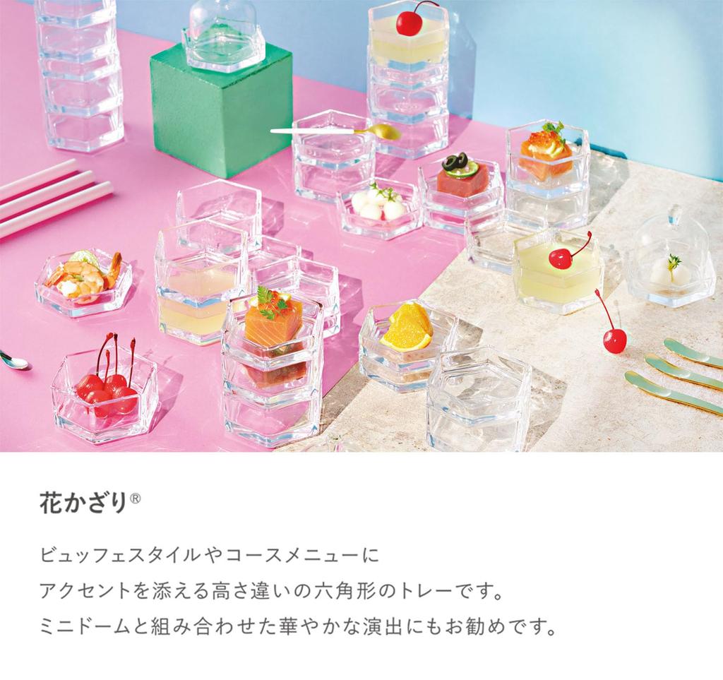 Toyo Sasaki Glass Dessert Cup Amuse Flower Decoration Tray Large Small Item Dish Plate Dish TS44047