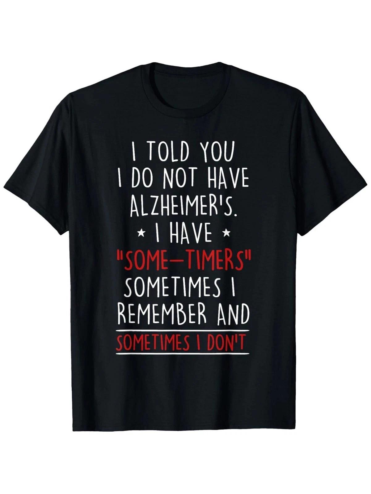 Funny Alzheimer’s Memory Joke T-Shirt Humor Forgetful Quote Graphic Tee Gift 3XL