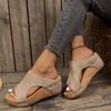 New Women's Wedge Heel Fish Mouth Thick Soled Sandals Summer Simple Comfortable Casual Women's Shoes