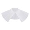 Elizabethan Ruffle Faux Collar Victorian Style Neck Ruff Shawl and Cuffs Set for Cosplay and Halloween Costume Accessory