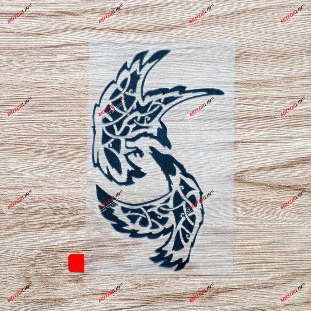 5 Silver Huginn and Muninn Twin Ravens Decal Sticker Car Vinyl Norse Odin Style b чёрный