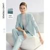 Langzi Triacetate Peak Lapel Business Blazer