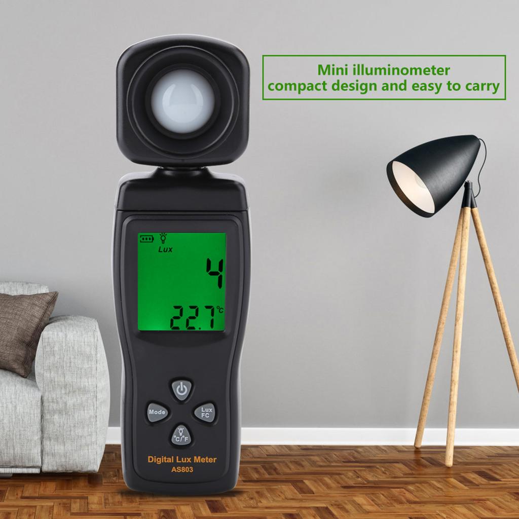 SMART SENSOR AS803 Mini LCD Display Digital Luxmeter Light Meter ‑10 60 celsius