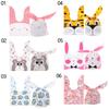 10Pcs Rabbit Ear Bags Cookies Candy Gift Plastic Bags Happy Easter Baking Packaging for Biscuits Snack Party Supplies