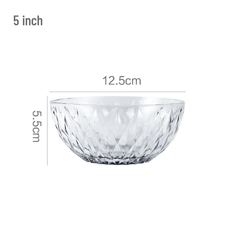 Прозрачная стеклянная миска для салата и лапши