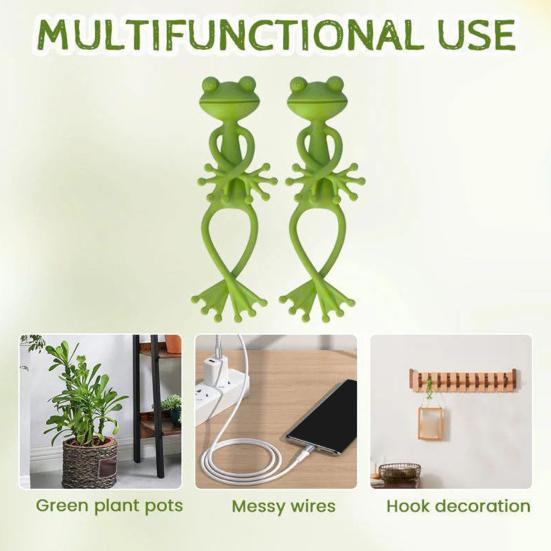 Plant Stem Support Clips Frog Hugger Clip, Holder, Cute Indoor Accessories Support, Vine Clip for Climbing Plants, Potted Plants Silicone Garden Ties