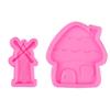 Great Windmill Mushroom House Chocolate Fondant Silicone Mold Cartoon Children's Baking Cake Decoration