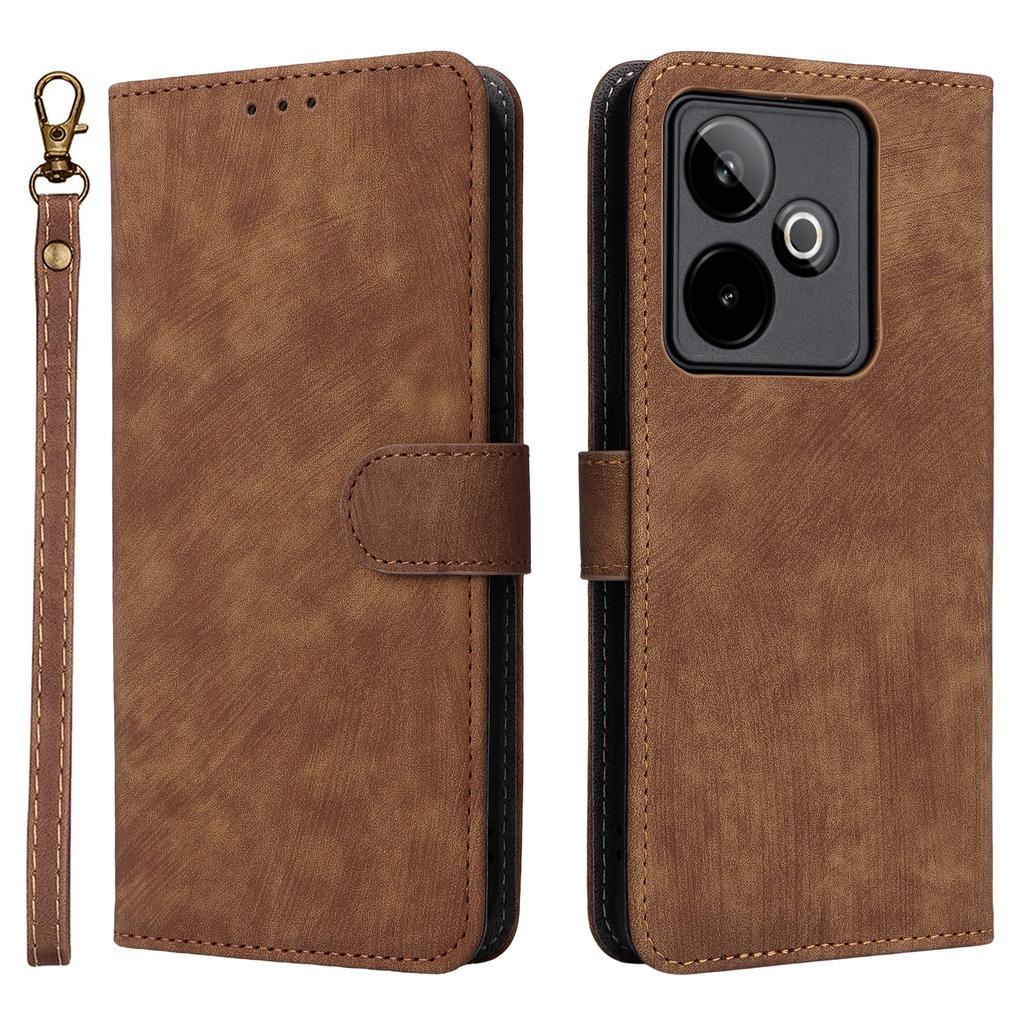 For Realme GT 7 5G Case Wallet RFID Blocking PU Leather Phone Cover Stand with Strap