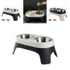 Pet Food Bowls Set With Antispill Elevated Design For Cats And Dogs