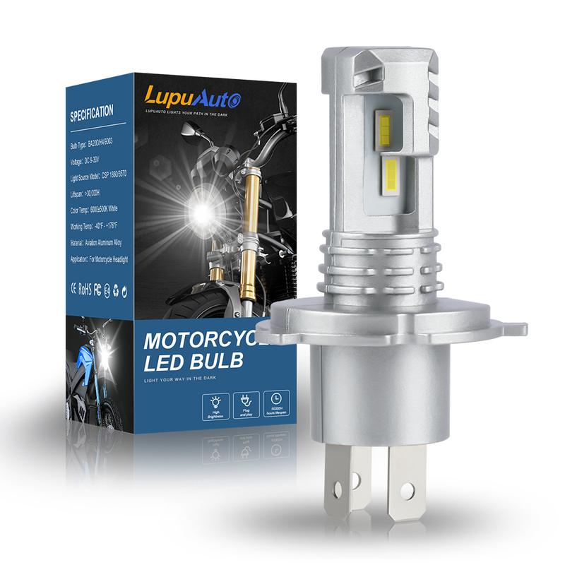 1Pcs H4 LED Motorcycle Headlight Bulb CSP For Car Motorcycle H4 9003 HB2 LED Hi/Lo High and Low Beam Motorbike Headlamp 12V 24V H4