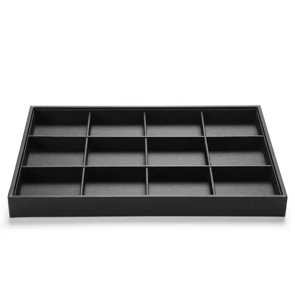 Multi Compartments PU Leather Jewelry Pallet Stackable Jewelry Drawer Inserts  Necklaces