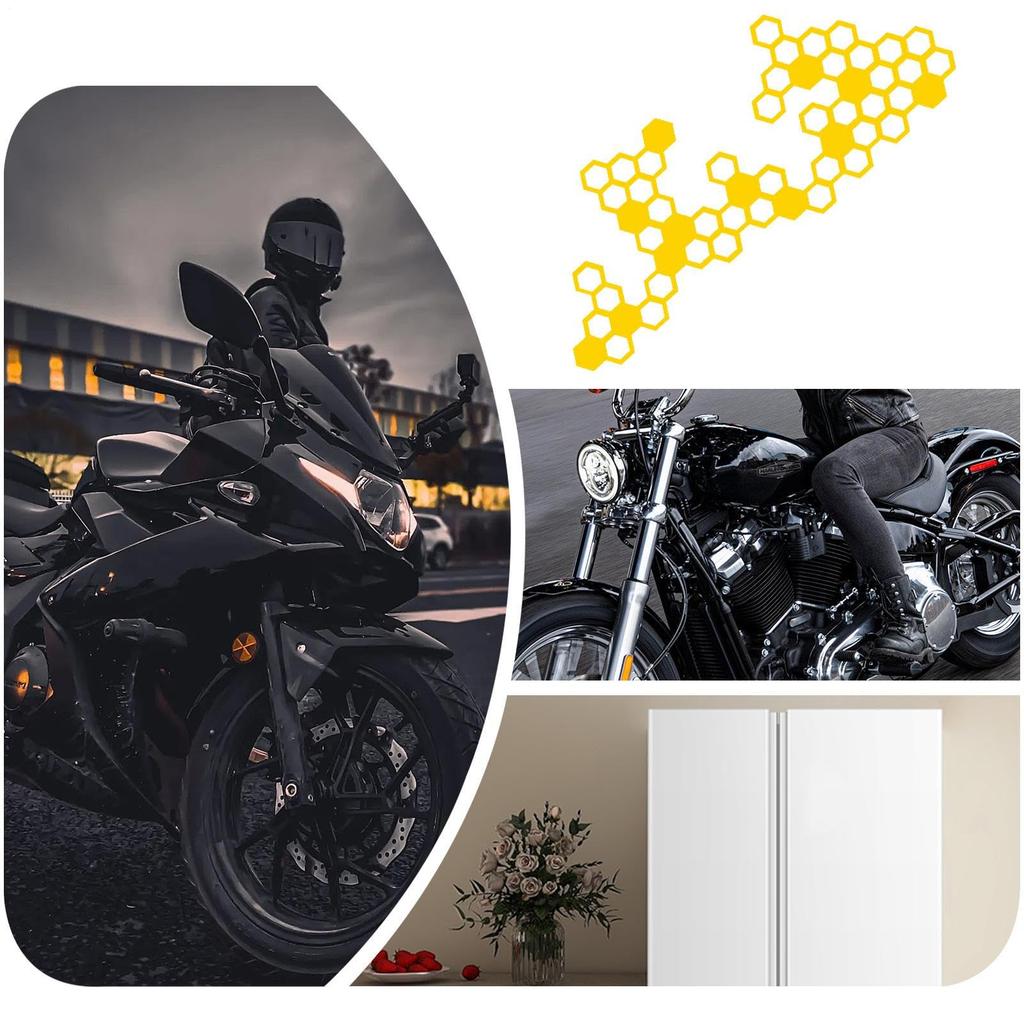 Motorcycle Stickers and Decals, Motorcycle Hexagon Stickers | Vista Printed Motorcycle Modified Honeycomb Shape