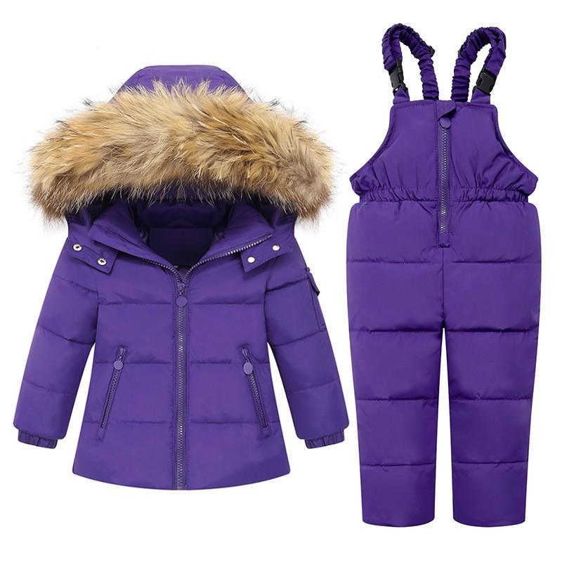 Mädchen Jungen Kleinkind Winter Daunenjacke Set 1-4 Jahre Kinder Warmer Skimantel