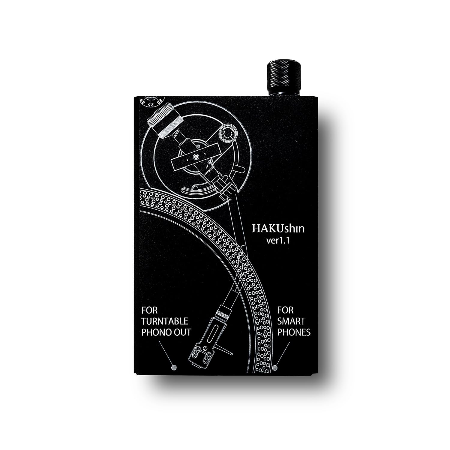 

HAKUshin portable headphone 12 hours of continuous playback with a Equipped with a phono and virtual Adjust the sound of your records and listen with