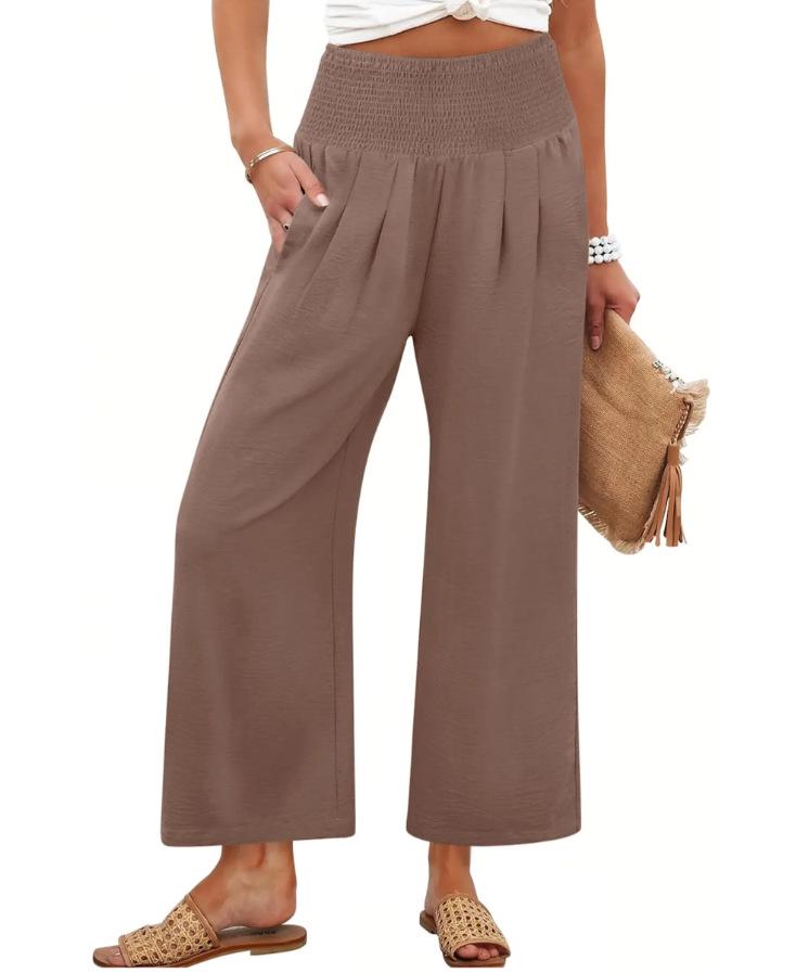 2025 Frühling/Herbst Damen High-Waist Einfarbig Gerades Bein Hose