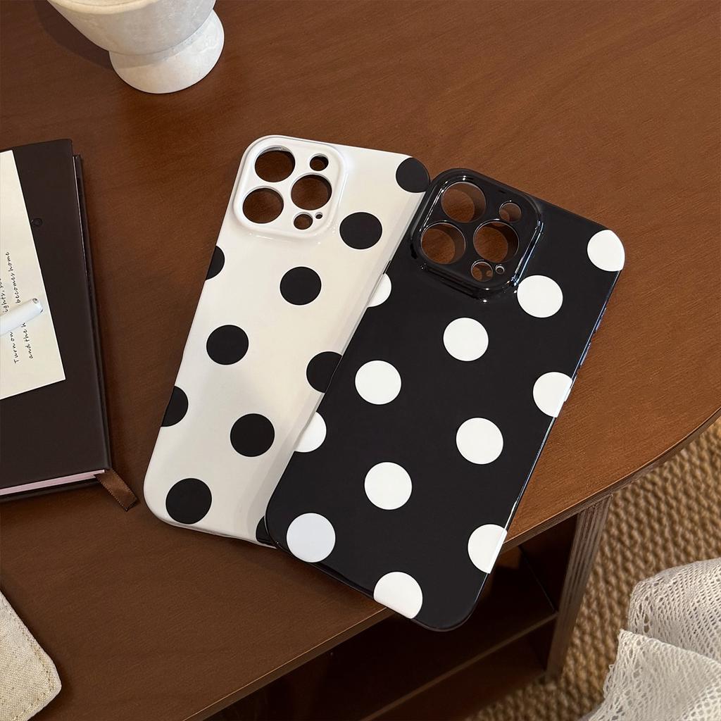 Small Niche Minimalist Polka Dot for IPhone 16 Case for Apple 17 Promax Film Soft 13 All Inclusive 14