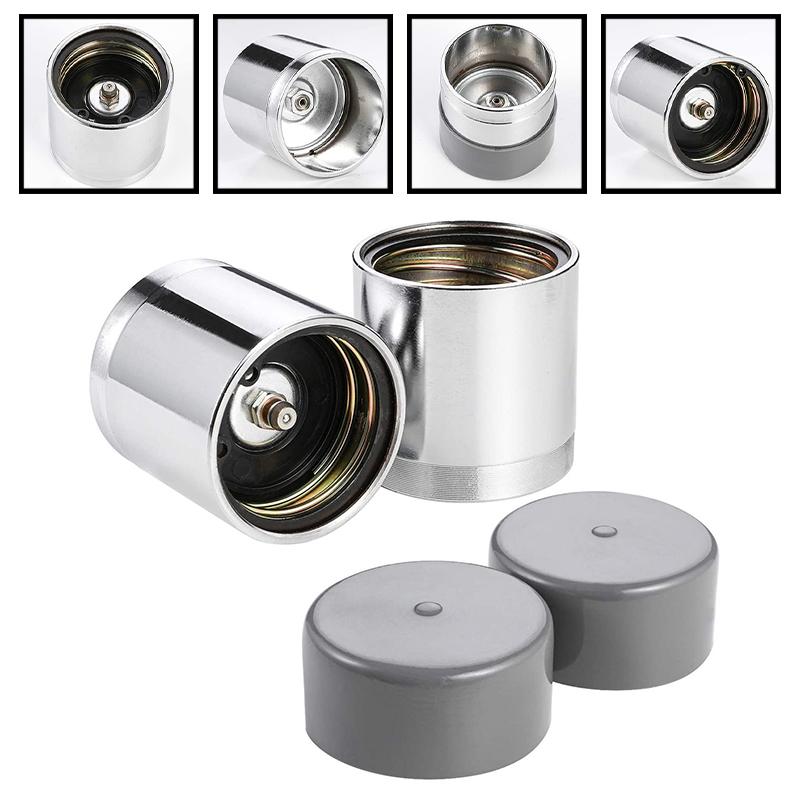 2PCS 1.98" Trailer Bearing Protector Caps - Durable Dust Cover for Boat/RV Trailers (Easy Install, Corrosion-Resistant)