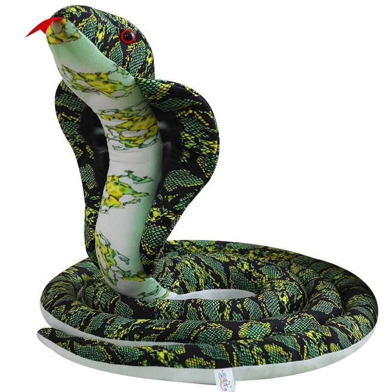 Toy Plush Snake Pillow Stuffed Animal Keychain Realistic Pp Cotton Decor Gift
