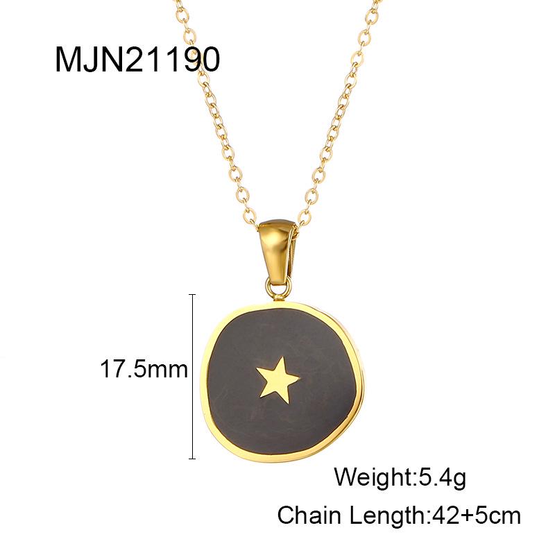 

Европейское и американское классическое ожерелье с нерегулярной луной и звездой - Подвеска из нержавеющей стали 100 Stainless Steel