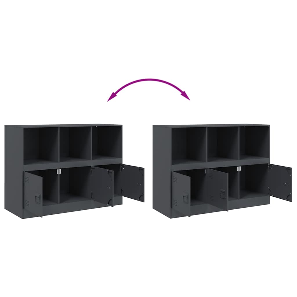 Sideboard Anthracite 99x39x73 Cm Steel