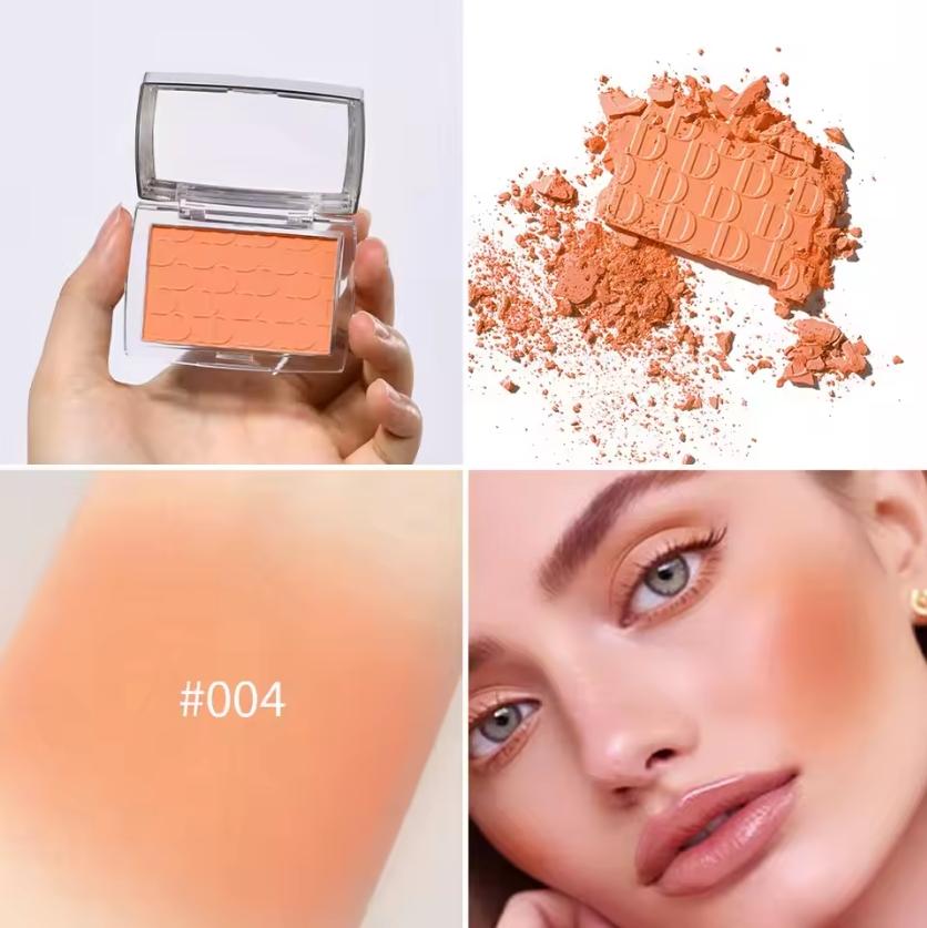 Hot Matte Embossed Blush Palette Rosy Blusher Facial Blush Powder High Pigmented Pink Coral Rouged for Cheeks Smooth Cosmetics