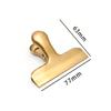 Nordic Style Electroplated Metal Clip - 77mm Glossy Color Sealing Clip
