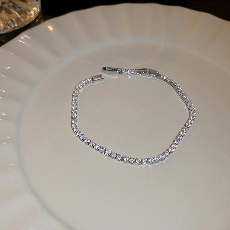 Zircon glass bead square love adjustable bracelet trendy fashion bracelet light luxury high-end jewelry women