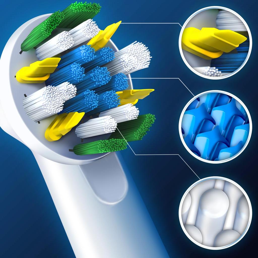 Braun Pro Series Electric Toothbrush Replacement Brush with Interdental Oral-B Oral-B Wiper, Frustration-Free Packaging, EB25RX-4