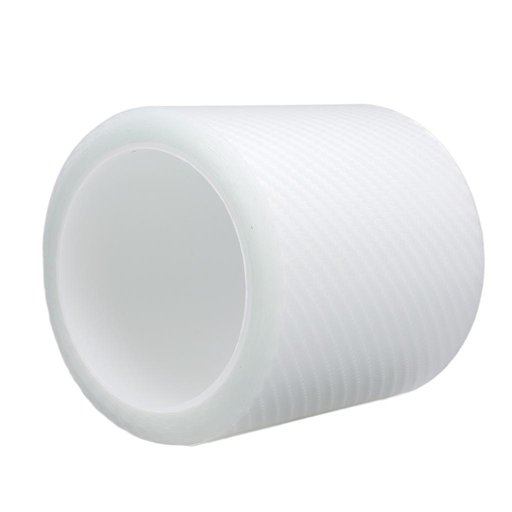 Car Door Edge Guard 16.5ft Length 4in Width Carbon Fiber Style Scratch Proof Water Resistant