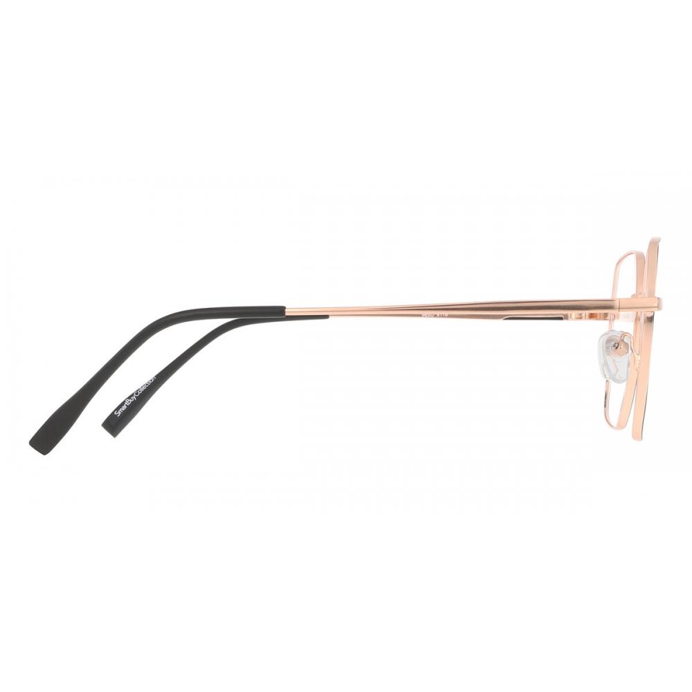 Full Rim Geometric Rose Gold Black Smartbuy Collection Addisone 911b Fashion Men Eyeglasses
