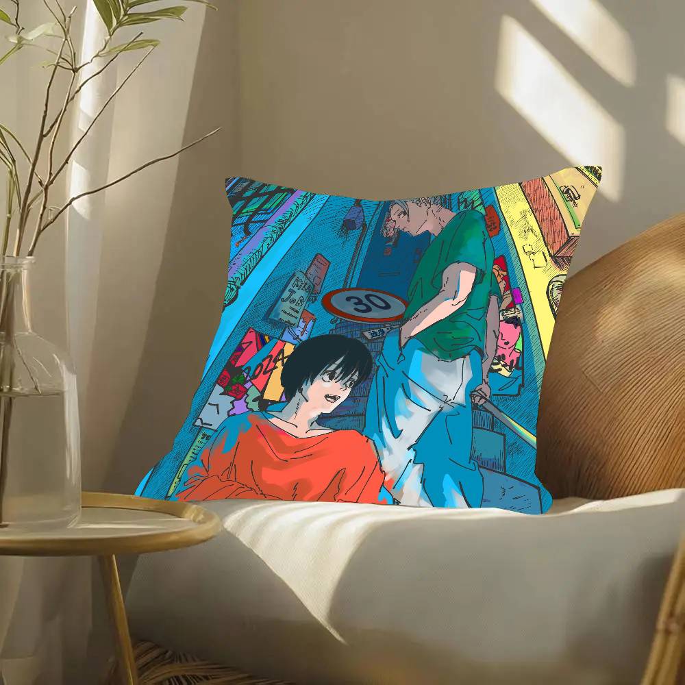 S-SAKAMOTO Anime Pillow Case Fashion Square Pillowcase Bedroom Sofa Room Ins Decoration Leisure