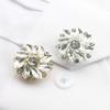 Top Selling 2 pieces of 26MM Clothing With Cufflinks, Women's Temperament Shirt, Formal Dress Cufflinks, Simple Rhinestone Cuffl