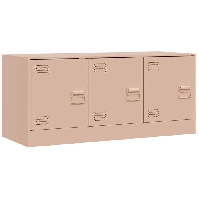 VidaXL TV Cabinet Pink 99x39x44 Cm Steel, TV Bench, TV Unit, Multimedia Cabinet, TV Sideboard, Hi-fi Cabinet, Center of 841644
