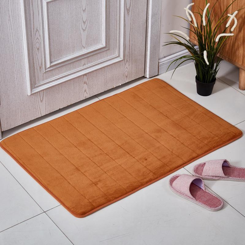 

Утолщенный коврик для ванной комнаты, коврик из кораллового бархата, стеганый коврик для ног, входной ковер, нескользящий коврик для ванной комнаты, медленный отскок 40*60cm
