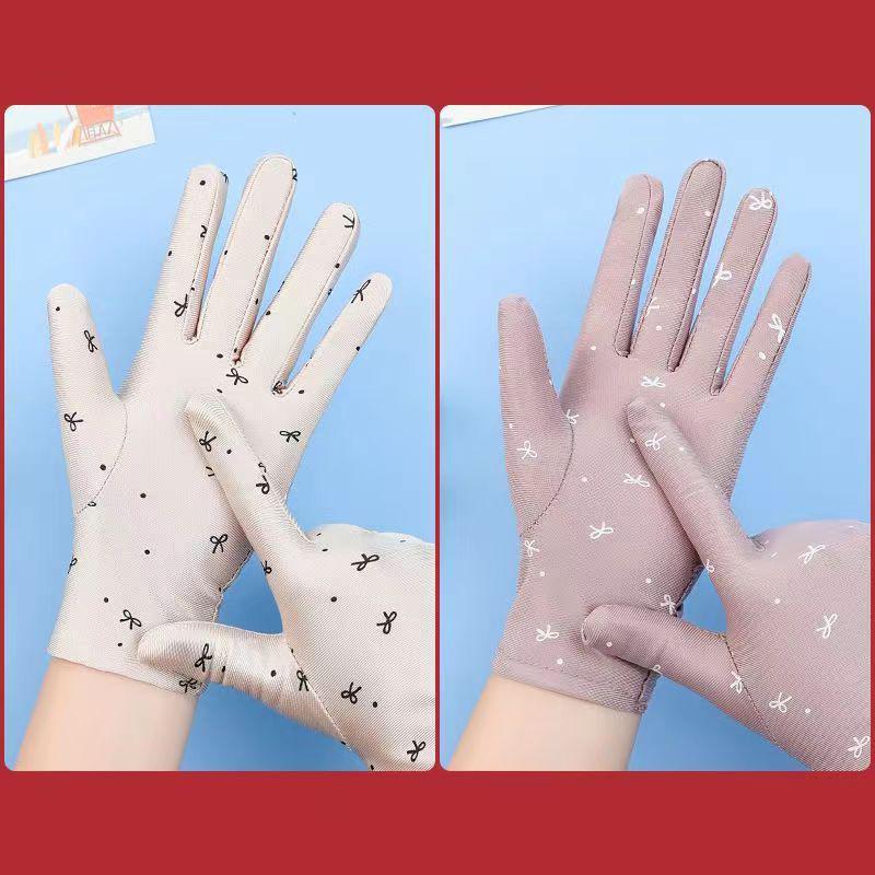 Damen Fahrhandschuhe Sonnenschutzhandschuhe Damen Sommer Atmungsaktive Elastische Sonnenschutzhandschuhe für Dame Mädchen