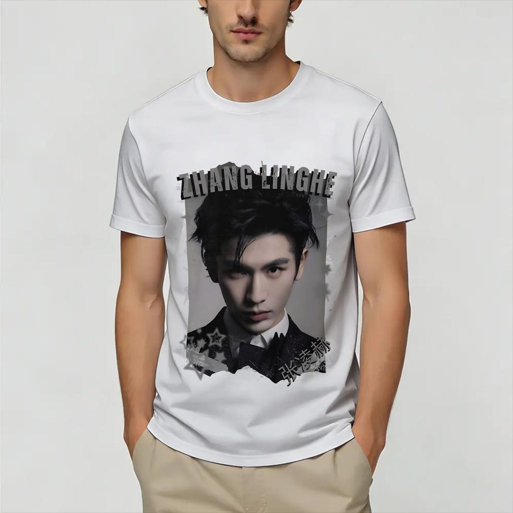 Zhang Linghe Tshirt Summer Trending Tshirts Unisex 100 Cotton Oneck Oversized Top Tees Short Sleeve Vintage Tops