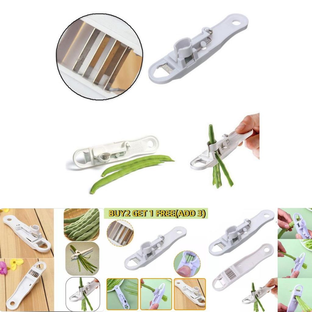 Moderner weißer Küchenbohnenschneider Multifunktionaler Bohnenstreifenschneider Perfekt zum Kochen zu Hause