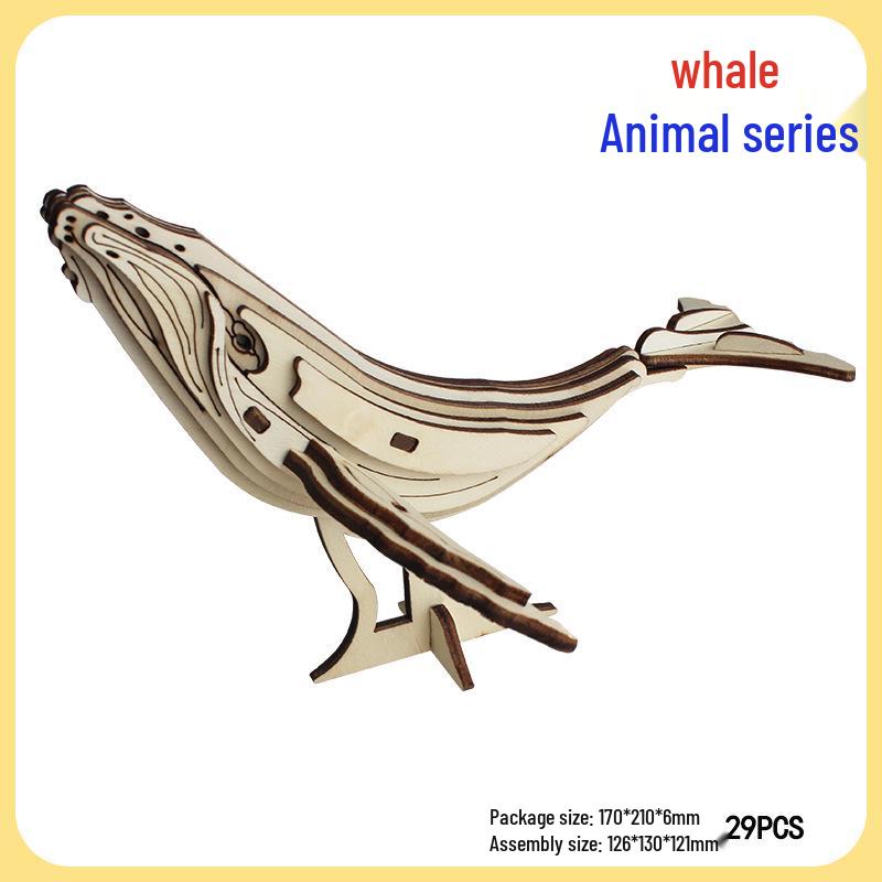 

3D Деревянный Пазл Мир Океана Модель Животного для Детей - Набор для Сборки Ручной Работы