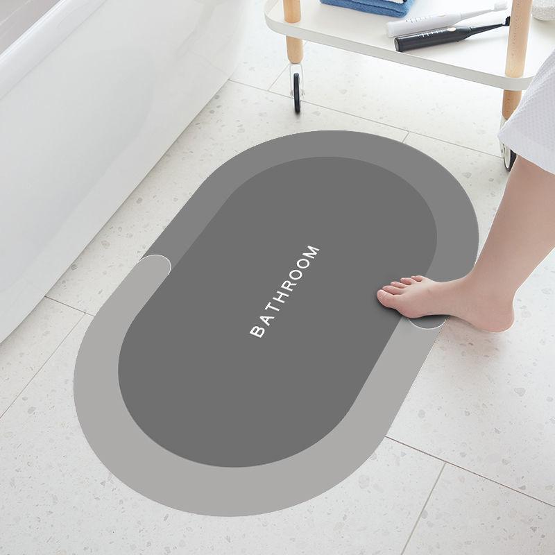 Water Absorbent Floor Mats Imitation Diatom Mud Bathroom Cartoon Entry Door Bathroom Quick Drying Toilet Foot Mats Carpet Home