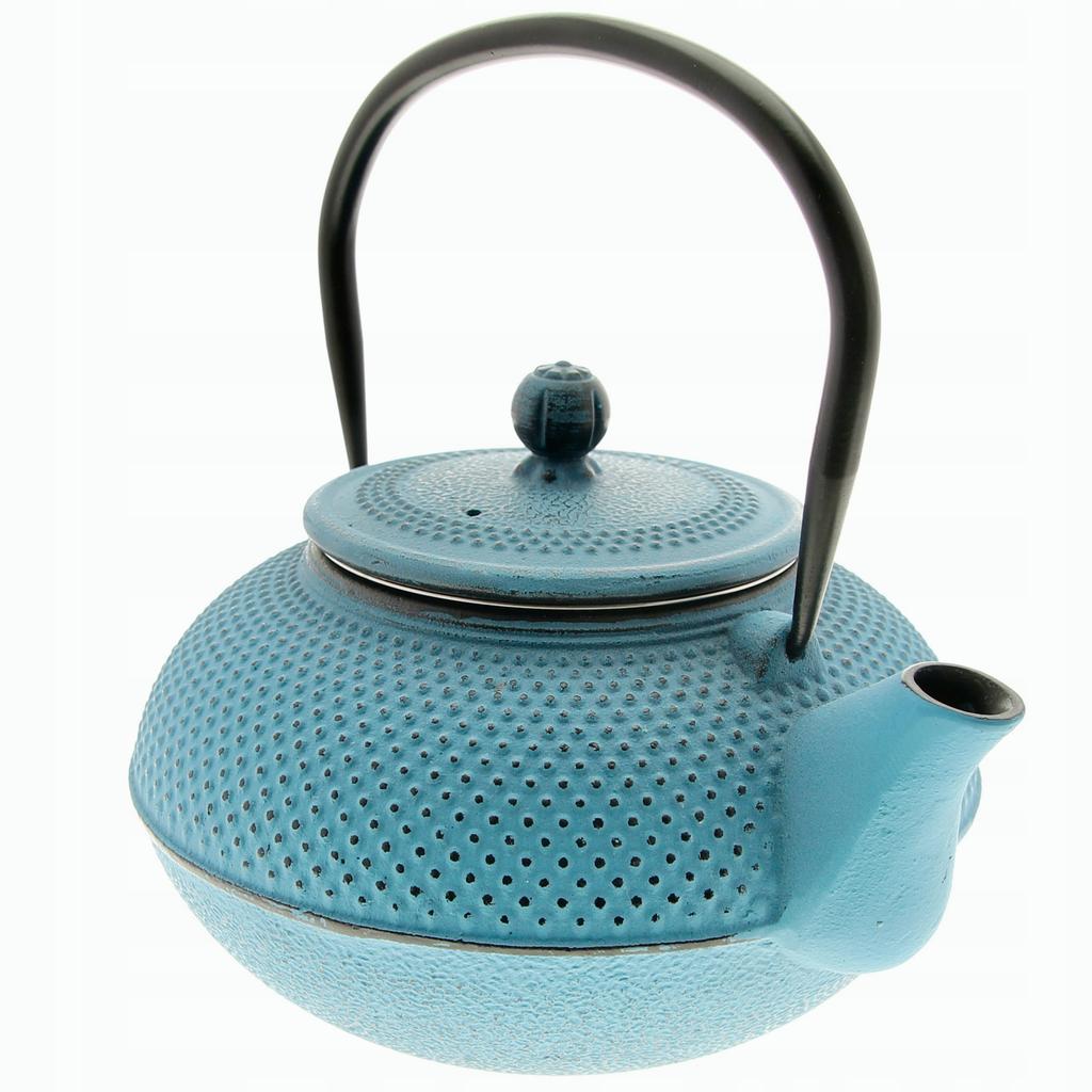 Cast Iron Kettle Blue 1.5 L Infuser With Strainer For Herbal Tea