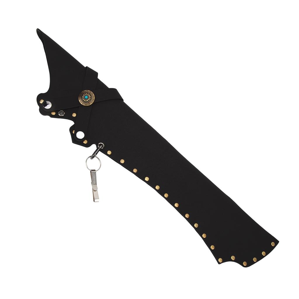 Archery Arrow Quiver Holding 20 Arrows Leather Archery Arrow Holder for Field Practice Black
