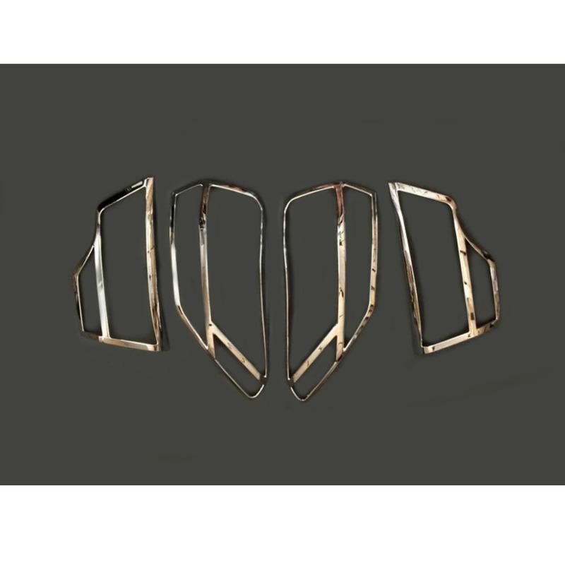 Car Stick Detector ABS Chrome Cover Trim Rear Back Tail Light Lamp Frame For Toyota Highlander 2015 2016 2017 2018